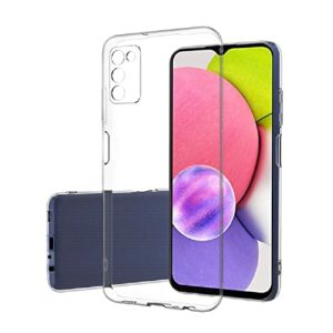Coque Compatible pour Samsung Galaxy F02S, Crystal Clear Slim Fit Soft TPU Silicone Cover Anti Scratch Antichoc Flexible Protective Cover - Transparent