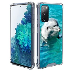 Baby Dolphins Clear Phone Case pour Samsung Galaxy S20 FE Bumper Protection Cover