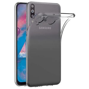 Coque Compatible pour Samsung Galaxy M30, Crystal Clear Slim Fit Soft TPU Silicone Cover Anti Scratch Antichoc Flexible Protective Phone Cover - Transparent