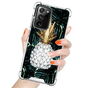 Coque de téléphone Transparent Diamond Pineapple pour Samsung Galaxy Note 20 Ultra 5G Couverture de Protection de Pare-Chocs