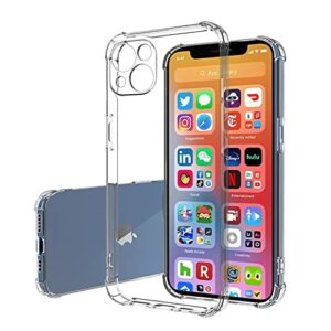 Hemjad Ultra Thin Phone Shell Camera Protection Against Falls Designed for iphone 13 (Clear)